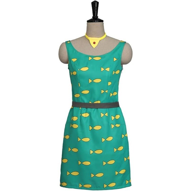 BoJack Horseman Princess Caroline Fish Print Suit Skirt Set - TV Series Character Outfit - Coscosmos