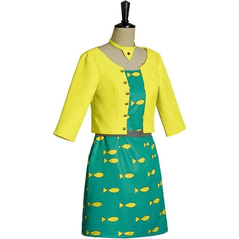 BoJack Horseman Princess Caroline Fish Print Suit Skirt Set - TV Series Character Outfit - Coscosmos