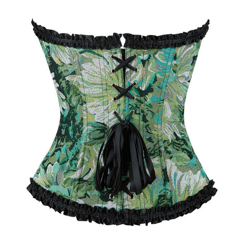 Bustier Boned Corset Top New Oil Painting Print 2025 Retro European Bustier for Cosplay - Coscosmos