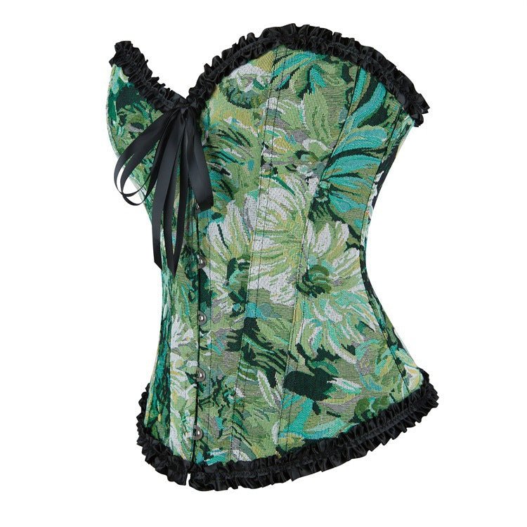 Bustier Boned Corset Top New Oil Painting Print 2025 Retro European Bustier for Cosplay - Coscosmos
