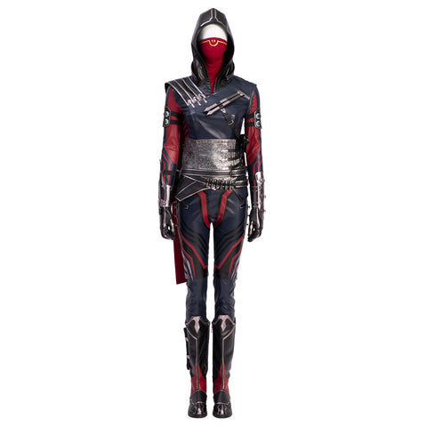 Apex Wraith Cosplay Costume for Women - Halloween Evil Spirit Fighter Combat Outfit with Mask and Accessories