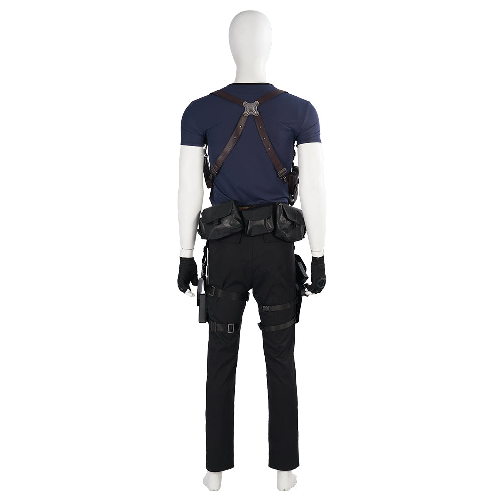 Resident Evil 4 Leon Cosplay Costume - Full Set for Men's Halloween & Gaming Events