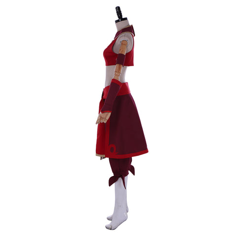 Avatar: The Last Airbender Cosplay Costume Kyoshi Warriors Suki Fire Nation Cosplay Suit Red Dress