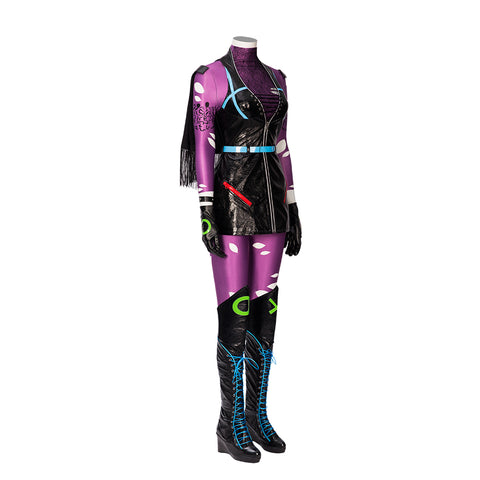 Punchline Alexis Kaye Cosplay Costume Purple Leather Suit