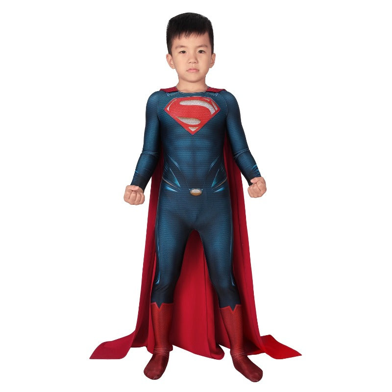 Superman Costume Cosplay Suit Kids Clark Kent Man of Steel 3D Printed Handmade