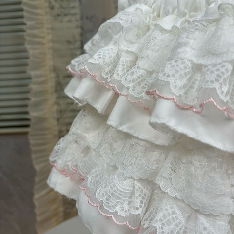 Sweet Lace Cake Lolita Dress 2026 Slim French Puff Short Skirt