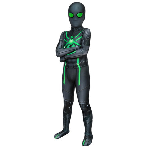 Kids Spider-Man Big Time Suit Printed Cosplay Stealth Halloween Costume for Children