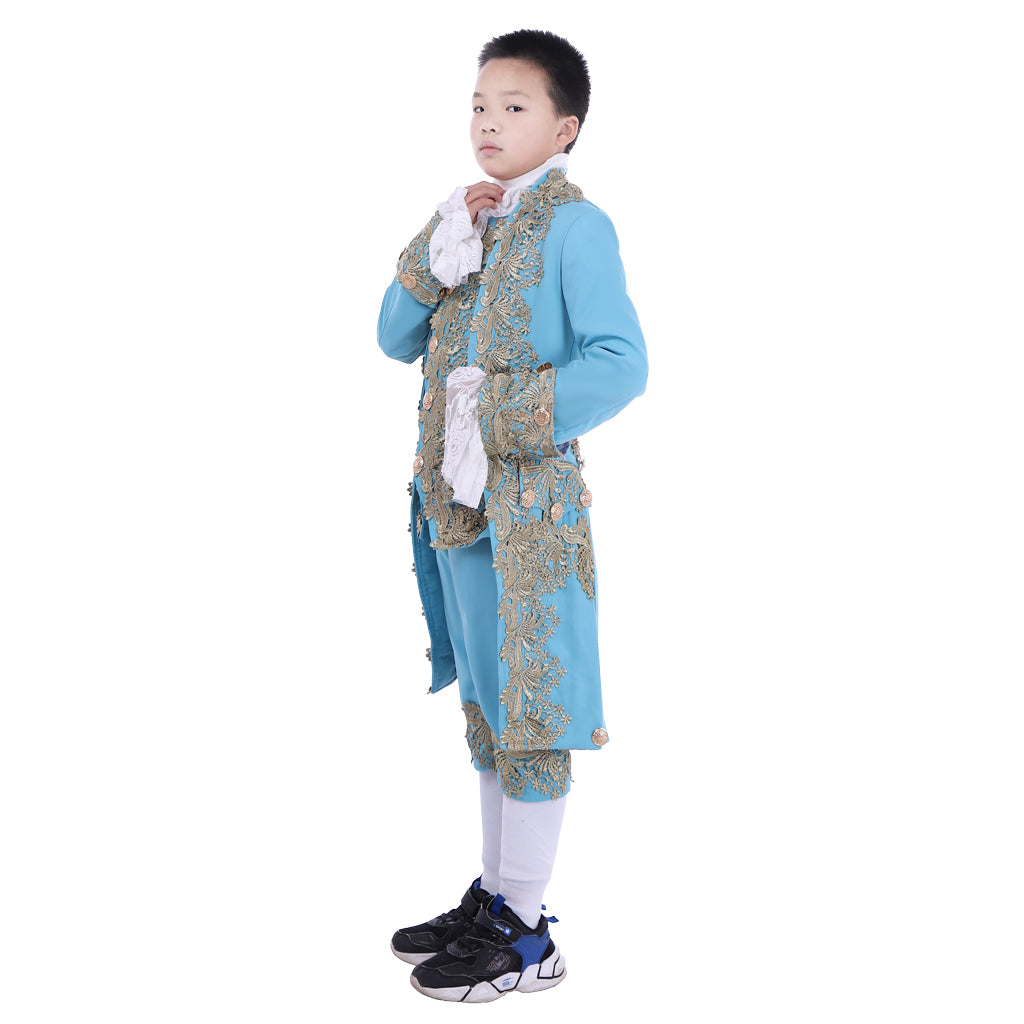 18th Century Colonial Court Costume for Boys - Washington Rococo Blazer Suit