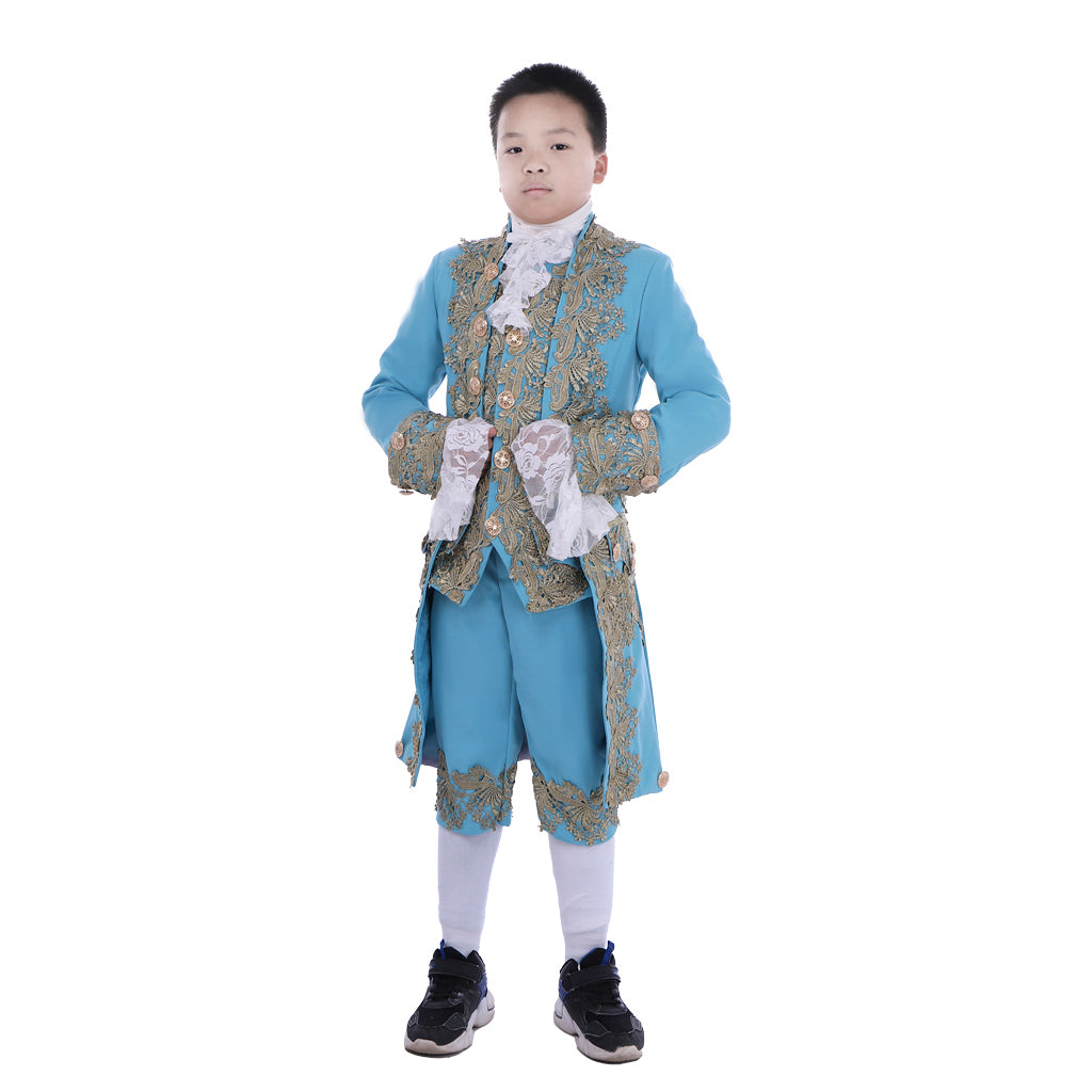 18th Century Colonial Court Costume for Boys - Washington Rococo Blazer Suit