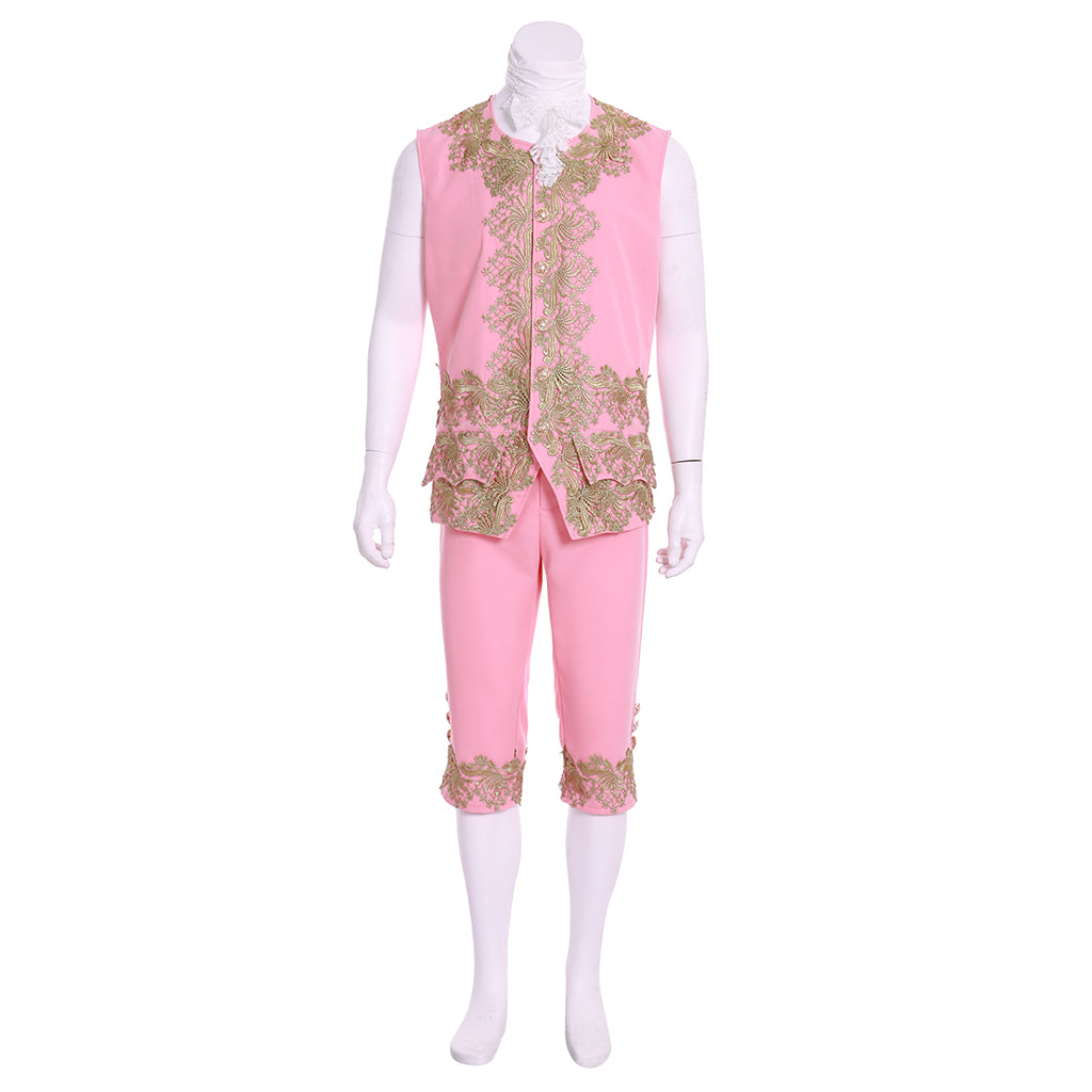 18th Century Men’s Colonial Rococo Suit - Pink Regency Court Outfit