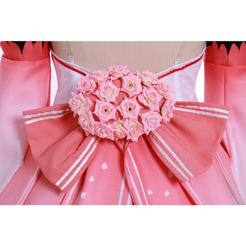 Vocaloid Hatsune Miku Sakura Miku Pink Dress Cosplay Costume