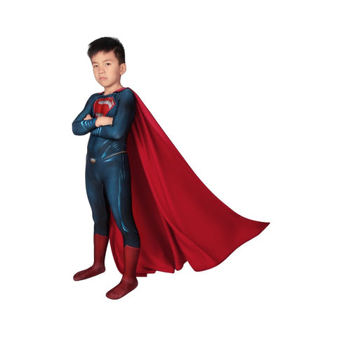 Superman Costume Cosplay Suit Kids Clark Kent Man of Steel 3D Printed Handmade