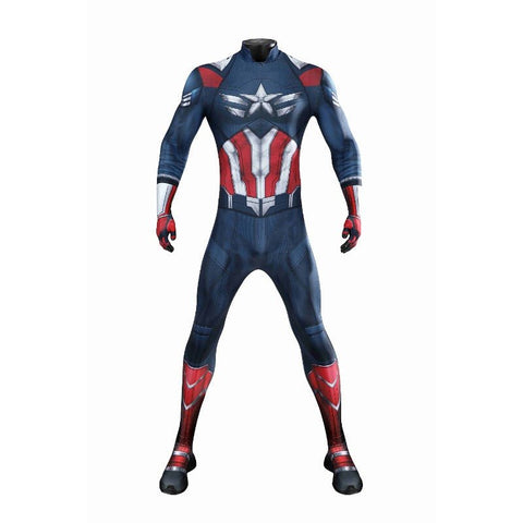 Captain America: Brave New World Sam Wilson Captain Jumpsuit Cosplay Costume - Coscosmos