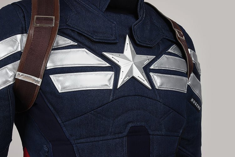 Captain America: The Winter Soldier - Captain America Steve Rogers Full Cosplay Costume Set - Coscosmos