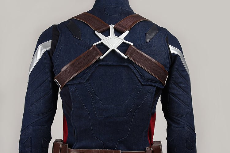 Captain America: The Winter Soldier - Captain America Steve Rogers Full Cosplay Costume Set - Coscosmos