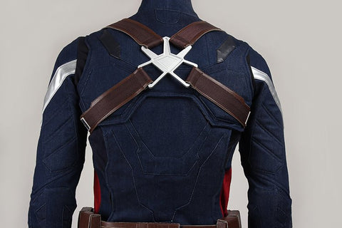 Captain America: The Winter Soldier - Captain America Steve Rogers Full Cosplay Costume Set - Coscosmos