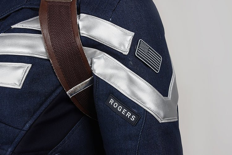 Captain America: The Winter Soldier - Captain America Steve Rogers Full Cosplay Costume Set - Coscosmos