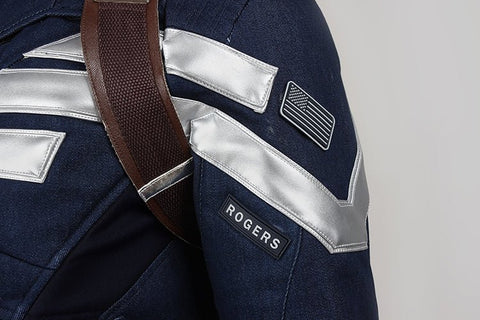 Captain America: The Winter Soldier - Captain America Steve Rogers Full Cosplay Costume Set - Coscosmos