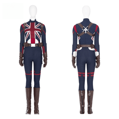 Captain Carter Cosplay Full Set Custom, What If Season 1 Peggy Carter Women Costume, Marvel Superhero Cosplay Outfit Custom Made - Coscosmos