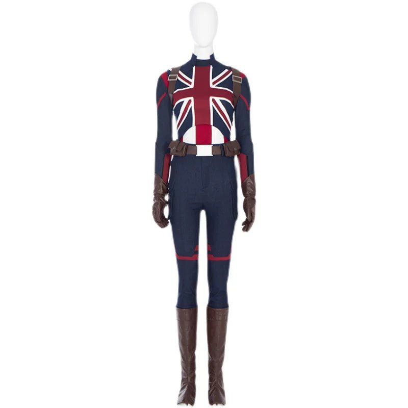 Captain Carter Cosplay Full Set Custom, What If Season 1 Peggy Carter Women Costume, Marvel Superhero Cosplay Outfit Custom Made - Coscosmos
