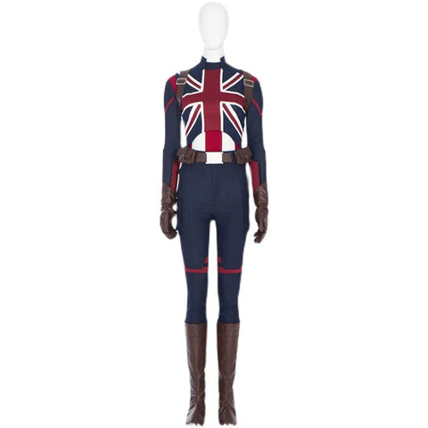 Captain Carter Cosplay Full Set Custom, What If Season 1 Peggy Carter Women Costume, Marvel Superhero Cosplay Outfit Custom Made - Coscosmos