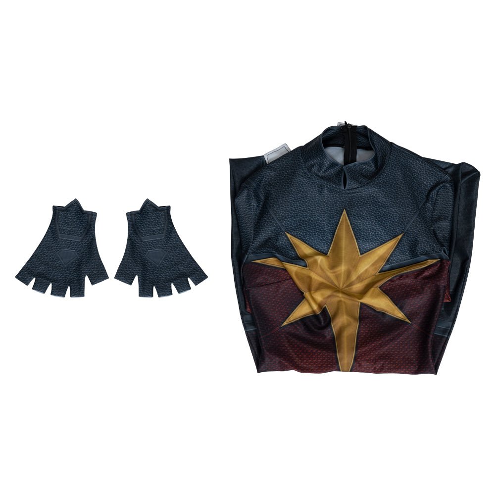 Captain Marvel 2 Carol Danvers Cosplay Jumpsuit, Movie Superhero Tight Fitted Team Bodysuit - Coscosmos