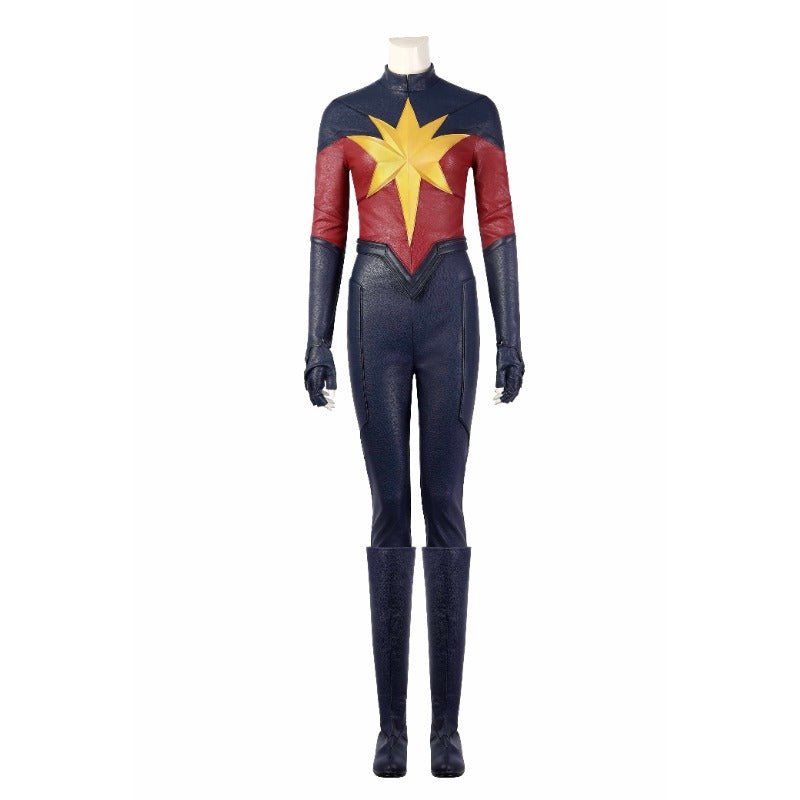 Captain Marvel 2 Carol Danvers Leather Cosplay Costume Suit for Halloween - Coscosmos