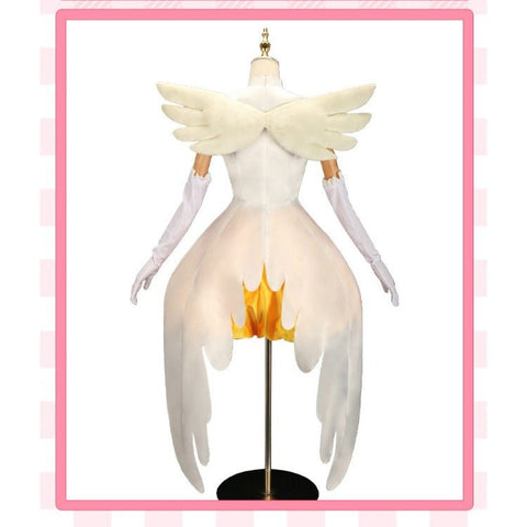 Cardcaptor Sakura Sakura Kinomoto Cosplay Costume, Yellow & White Battle Outfit - Coscosmos