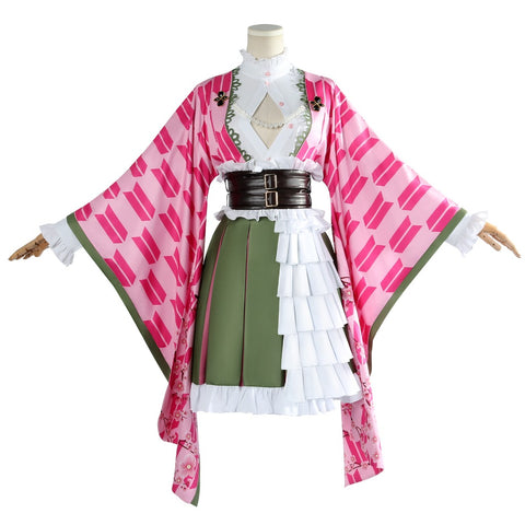 Anime Demon Slayer Mitsuri Kanroji Anniversary Cosplay Costume Set