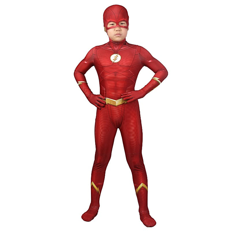 The Flash Season 5 Barry Allen Cosplay Costume Jumpsuit Mask Full Set 3D Print