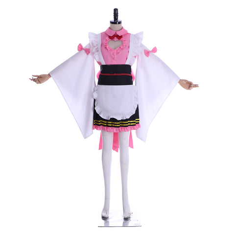 Demon Slayer Kanroji Mitsuri Maid Outfit Cosplay Costume