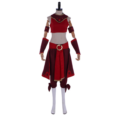 Avatar: The Last Airbender Cosplay Costume Kyoshi Warriors Suki Fire Nation Cosplay Suit Red Dress