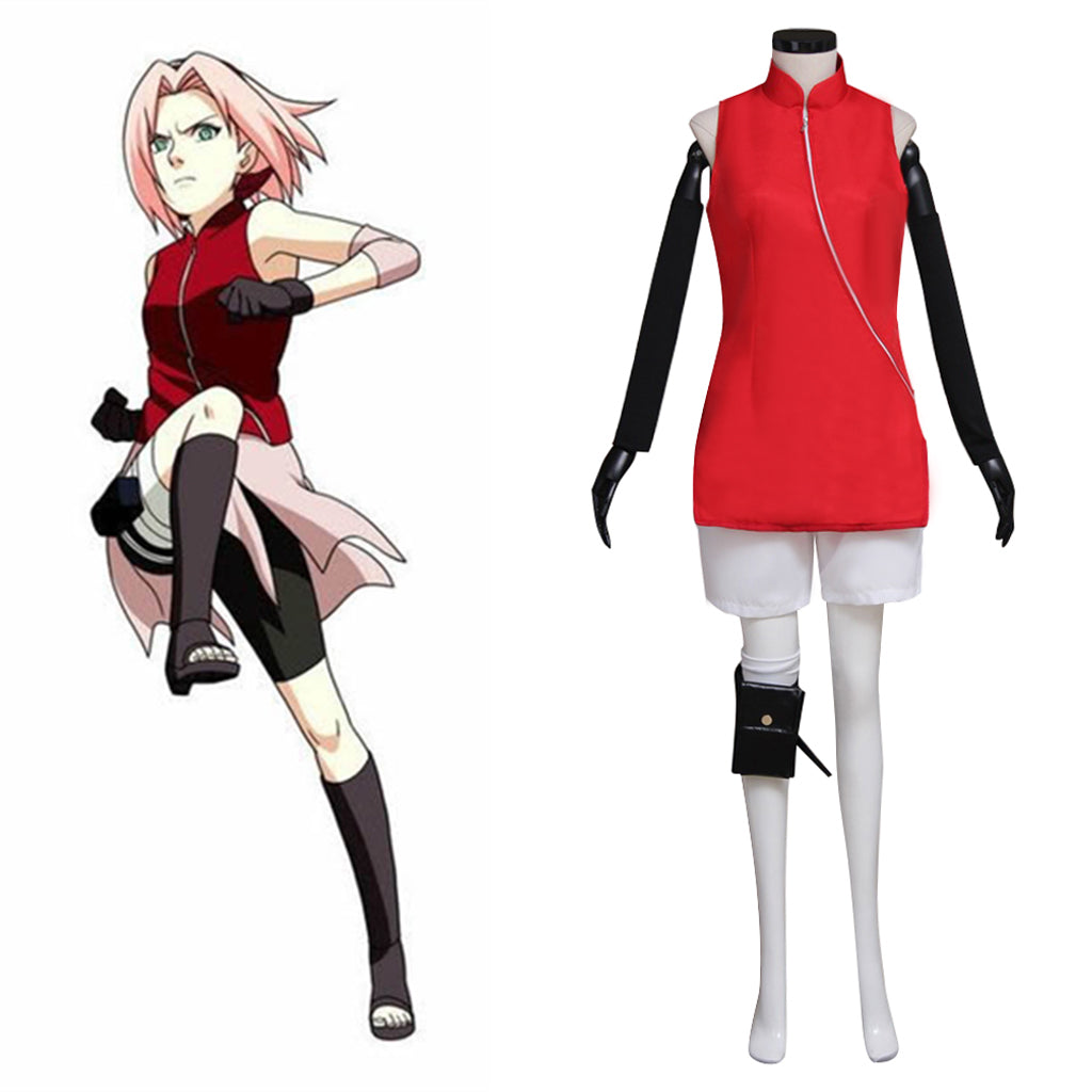 Naruto Sakura Cosplay Costume – Authentic Ninja Outfit for Anime Fans