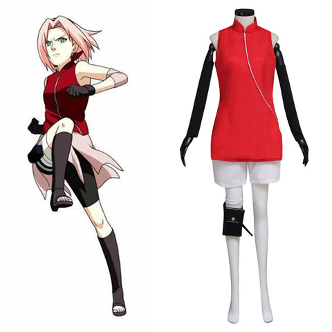 Naruto Sakura Cosplay Costume – Authentic Ninja Outfit for Anime Fans