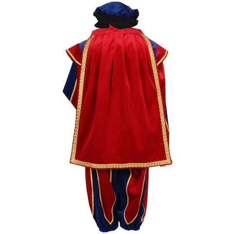 Black Peter Cosplay Costume for Men - Traditional Tudor Velvet Festival Outfit with Ball Gown