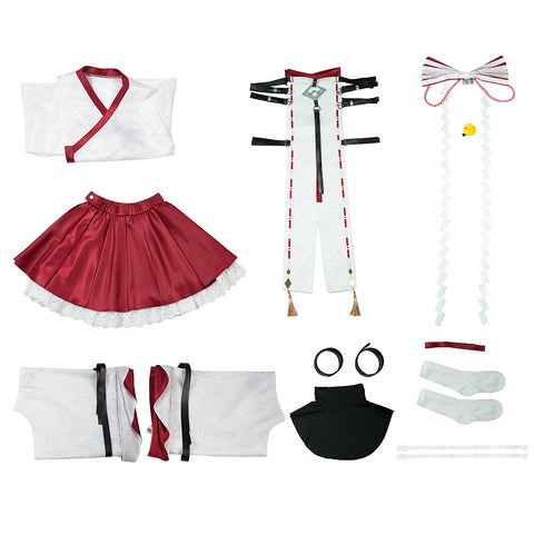 Dragon Raja Uesugi Erii Short Miko Cosplay Costume