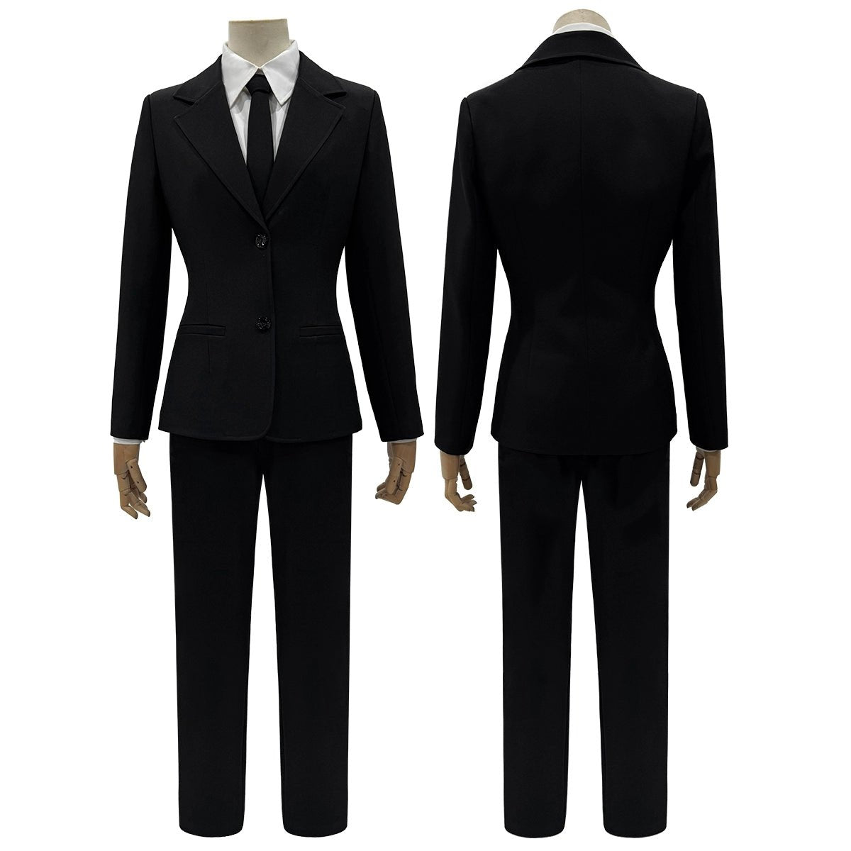 Chainsaw Man Himeno Cosplay Women's Black Suit Blazer with Twill Texture - Coscosmos