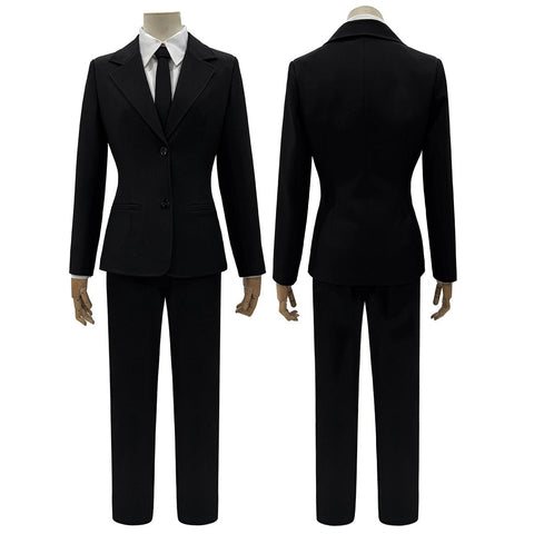 Chainsaw Man Himeno Cosplay Women's Black Suit Blazer with Twill Texture - Coscosmos
