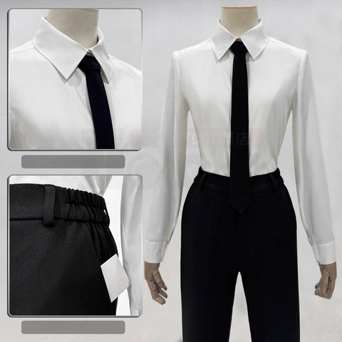 Chainsaw Man Himeno Cosplay Women's Black Suit Blazer with Twill Texture - Coscosmos