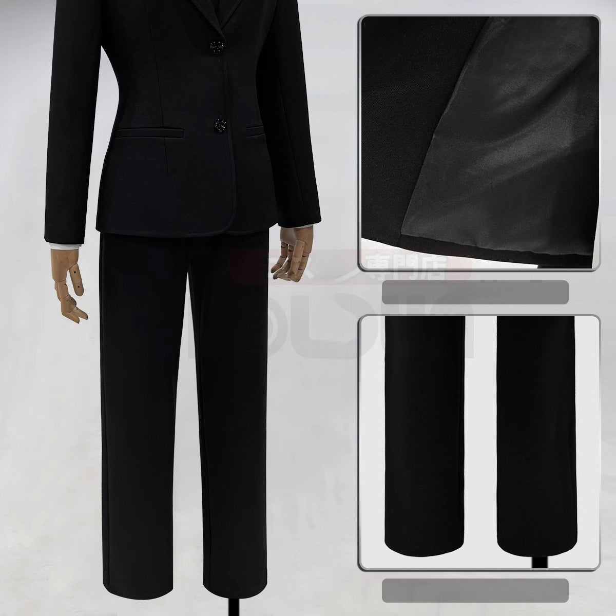 Chainsaw Man Himeno Cosplay Women's Black Suit Blazer with Twill Texture - Coscosmos