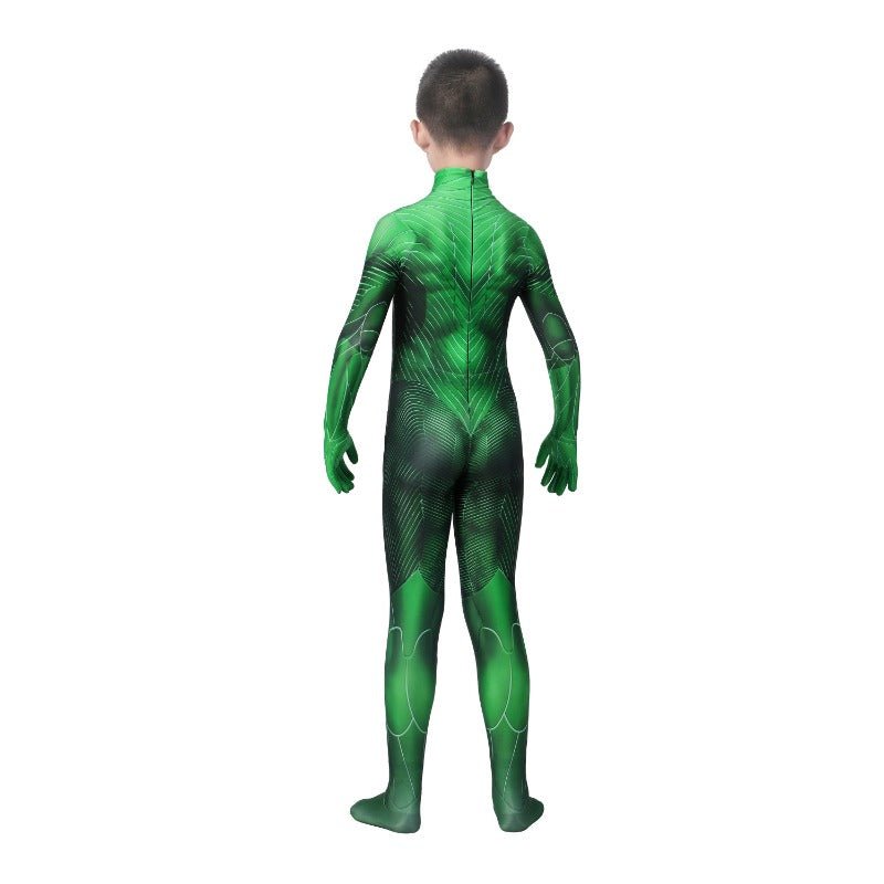 Children Hal Jordan Green Lantern Zentai Jumpsuit Cosplay Costume - Coscosmos