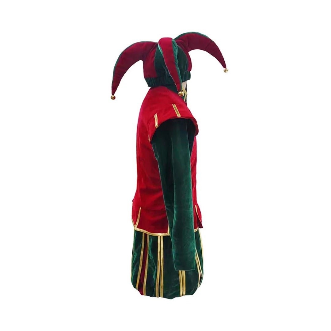 Christmas Elf Joker Clown / Pomin Cosplay Santa Elf Costume Suit - Coscosmos
