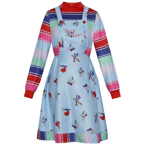 Chucky Children's Costume Set Overalls Cosplay Stage Performance Costume - Coscosmos