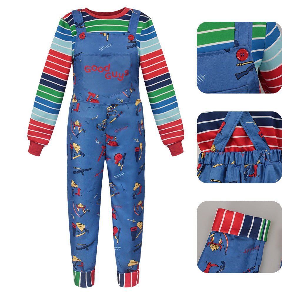Chucky Children's Costume Set Overalls Cosplay Stage Performance Costume - Coscosmos