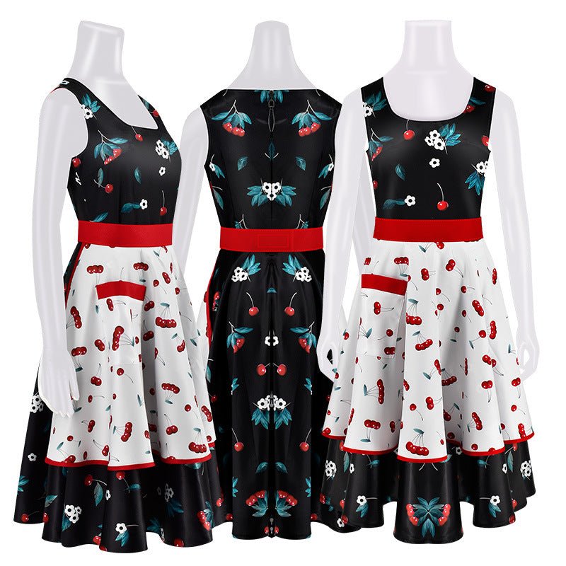 Chucky Season 2 Tiffany Dress Cosplay Costume Halloween Floral Apron Set - Coscosmos