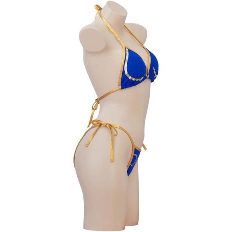 Chun - Li Blue Swimsuit - Official Cosplay Costume from Street Fighter - Coscosmos
