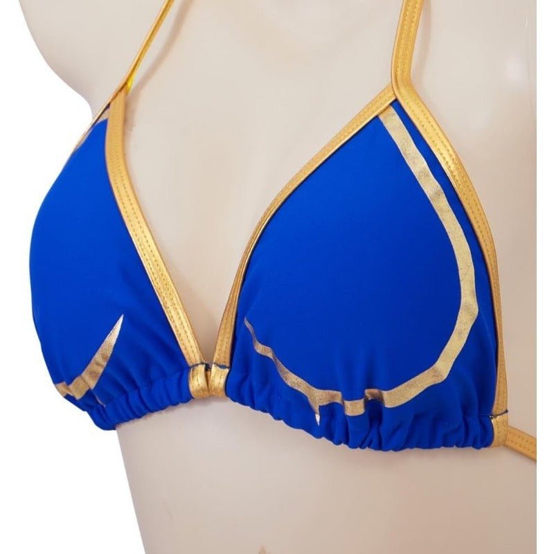 Chun - Li Blue Swimsuit - Official Cosplay Costume from Street Fighter - Coscosmos