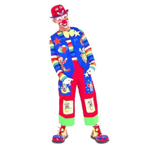 Clown Costume Full Set with Shoes - Professional Performance Suit for Stage Shows, Halloween, and Christmas Parties - Coscosmos