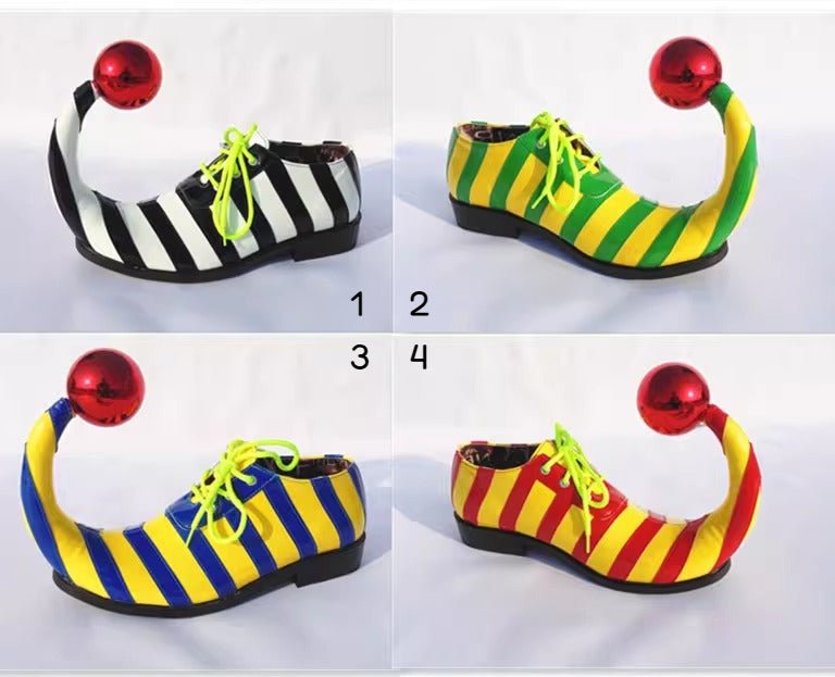 Clown Costume Full Set with Shoes - Professional Performance Suit for Stage Shows, Halloween, and Christmas Parties - Coscosmos