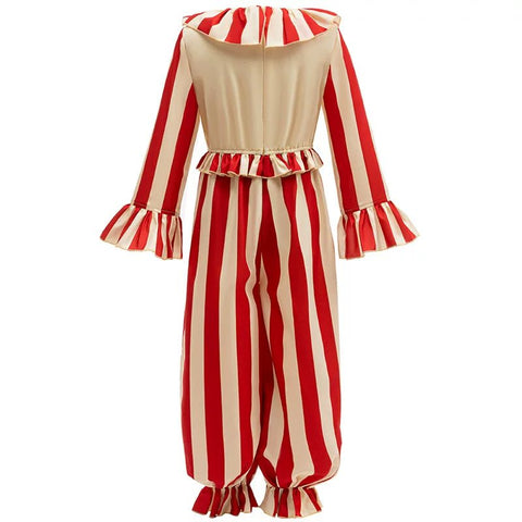 Clown Costume Halloween Children's Outfit Girl Clown Jumpsuit Versatile Clown Horror Movie Cosplay Set - Coscosmos
